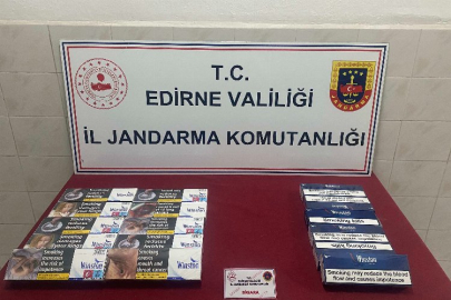 Edirne Enez'de 16 karton kaçak sigara ele geçirildi