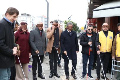 Bursa Gemlik’te görme engelliler için farkındalık etkinliği düzenlendi